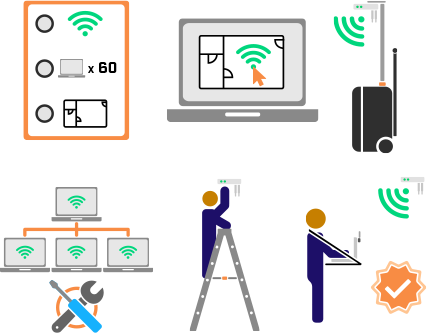 WiFi Deployment Project Plan Icons