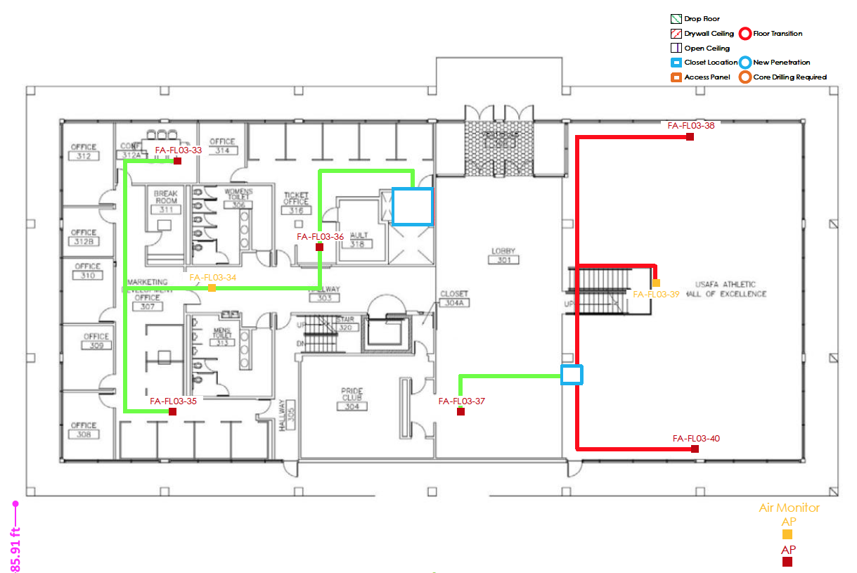 Wireless Site Survey Access Point Location and Cabling Report